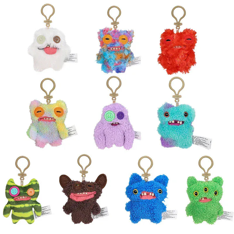 12cm Fuggler Funny Ugly Monster Plush Toys Keychain Kawaii Fuggler Monster Rabbits Cute Stuffed Peluche Dolls Pendants Gifts Kid